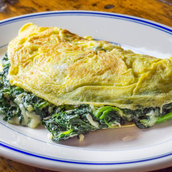 Organic Spinach Omelette with Cheese